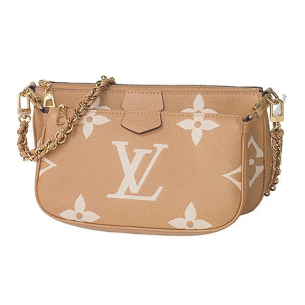 Louis Vuitton Monogram Empreinte Multicolor Crossbody Bag Leather Tan
